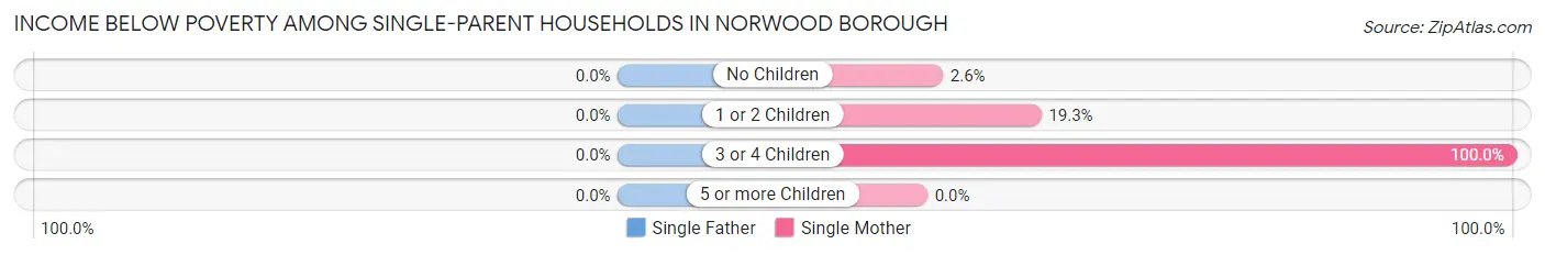 Income Below Poverty Among Single-Parent Households in Norwood borough