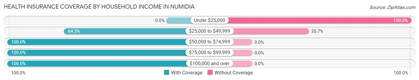 Health Insurance Coverage by Household Income in Numidia