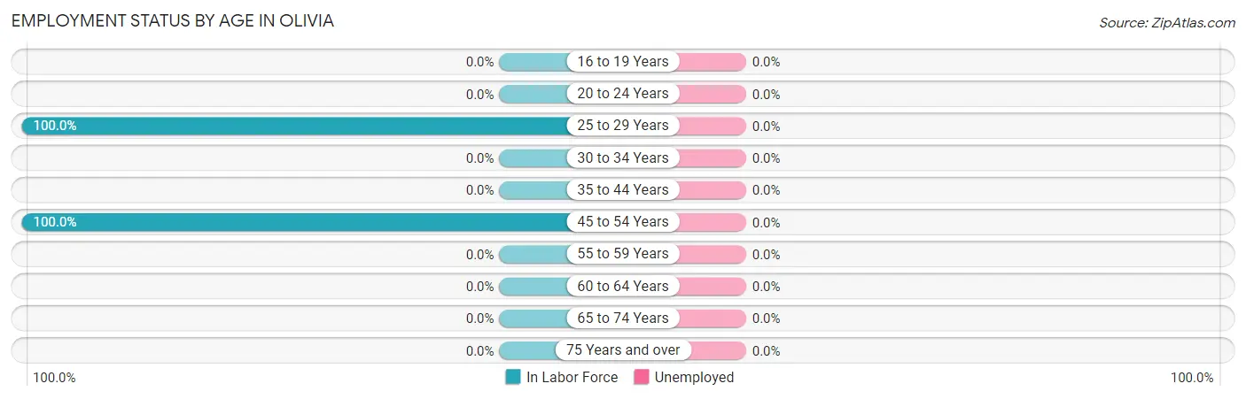 Employment Status by Age in Olivia