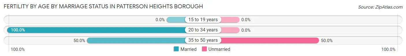 Female Fertility by Age by Marriage Status in Patterson Heights borough