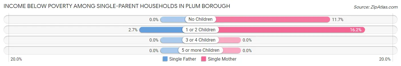 Income Below Poverty Among Single-Parent Households in Plum borough