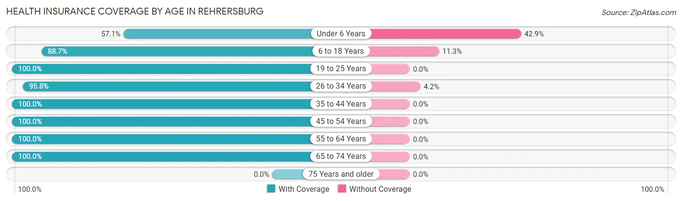 Health Insurance Coverage by Age in Rehrersburg