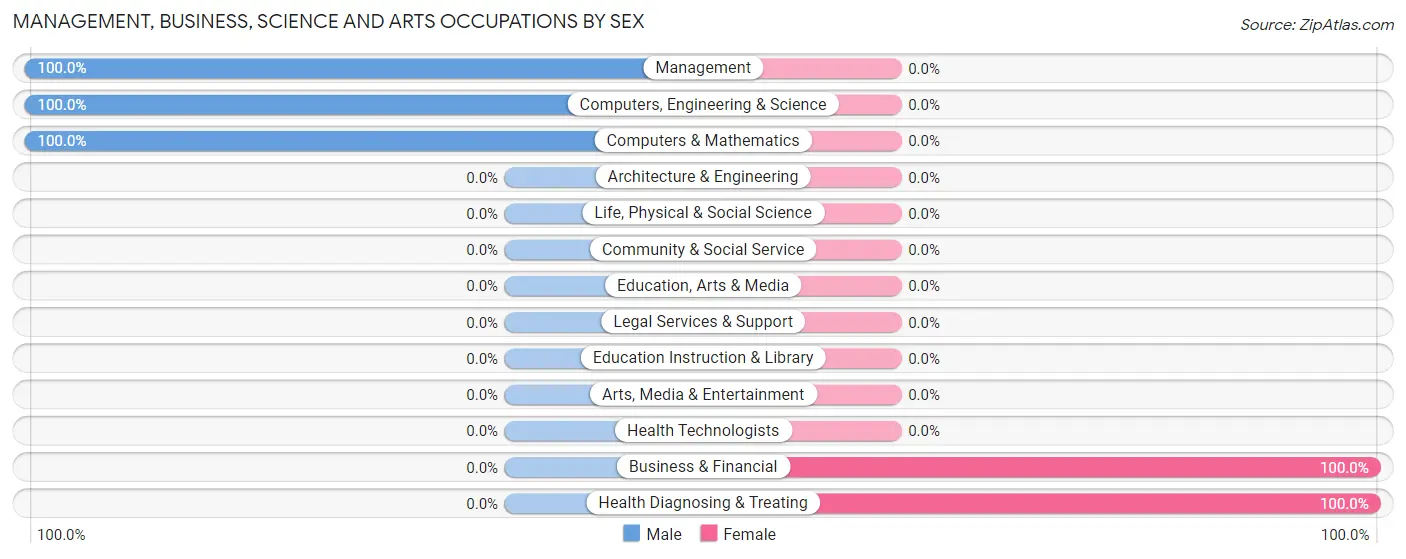 Management, Business, Science and Arts Occupations by Sex in Rehrersburg