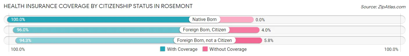 Health Insurance Coverage by Citizenship Status in Rosemont