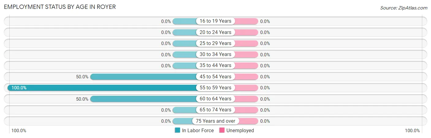 Employment Status by Age in Royer