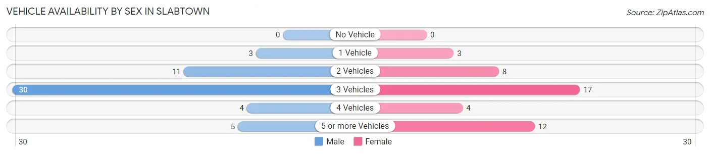 Vehicle Availability by Sex in Slabtown