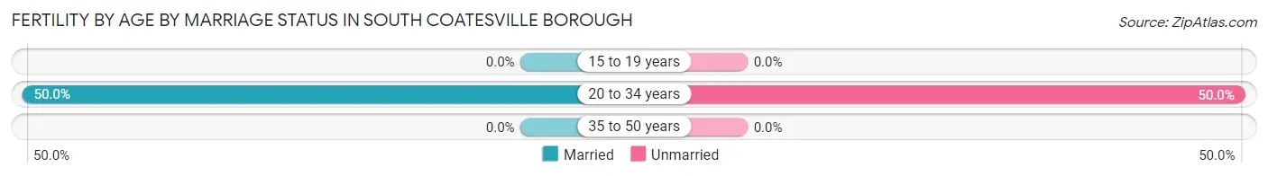 Female Fertility by Age by Marriage Status in South Coatesville borough