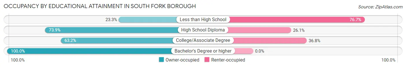 Occupancy by Educational Attainment in South Fork borough