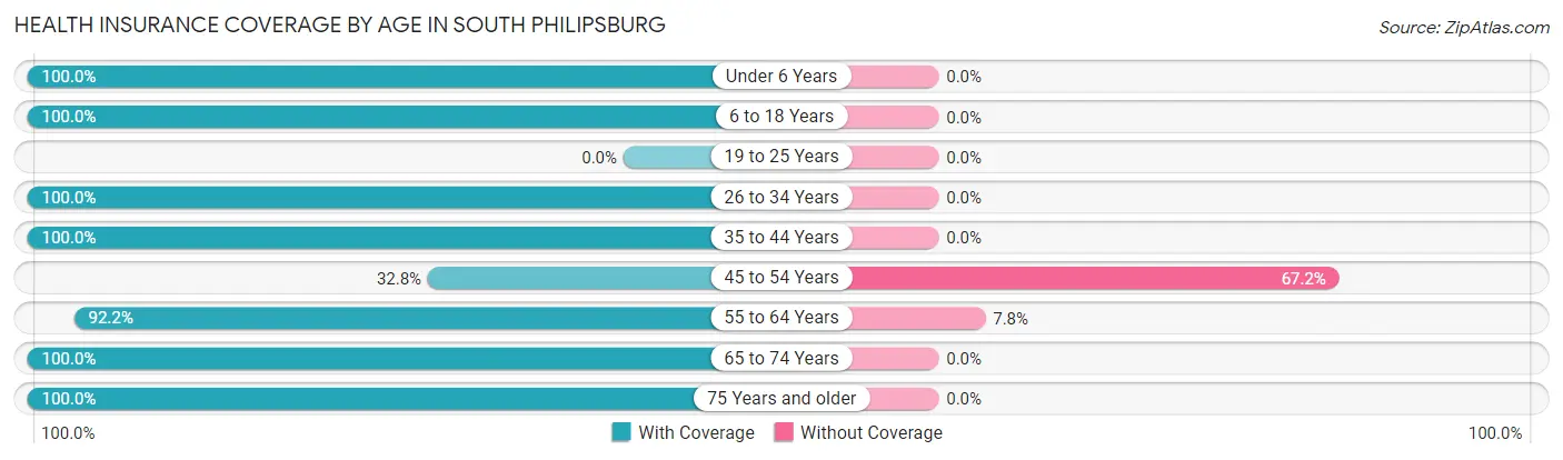 Health Insurance Coverage by Age in South Philipsburg