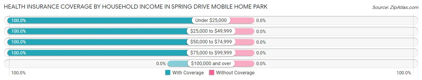 Health Insurance Coverage by Household Income in Spring Drive Mobile Home Park