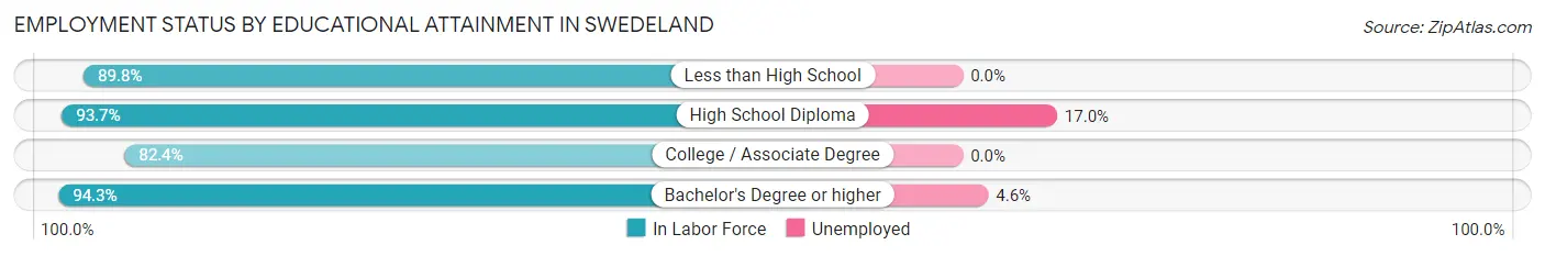 Employment Status by Educational Attainment in Swedeland