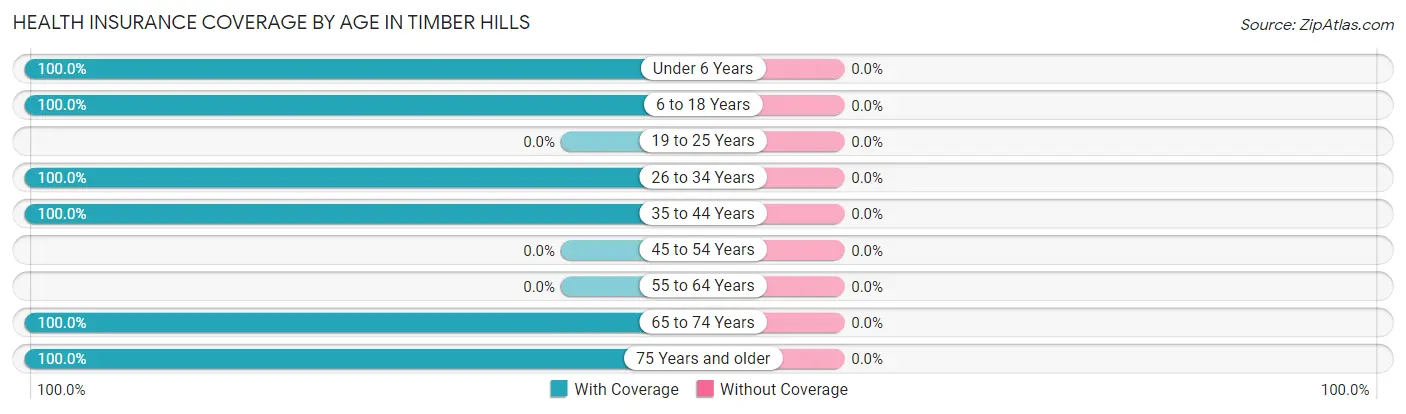 Health Insurance Coverage by Age in Timber Hills