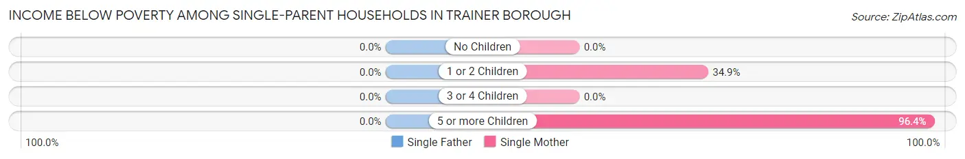 Income Below Poverty Among Single-Parent Households in Trainer borough