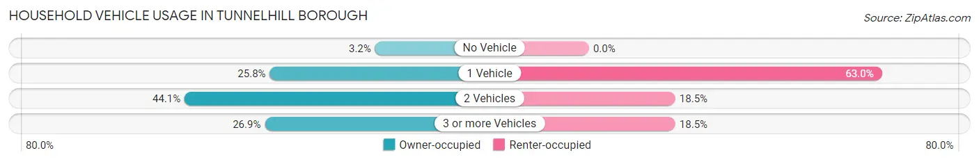 Household Vehicle Usage in Tunnelhill borough