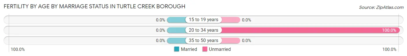 Female Fertility by Age by Marriage Status in Turtle Creek borough