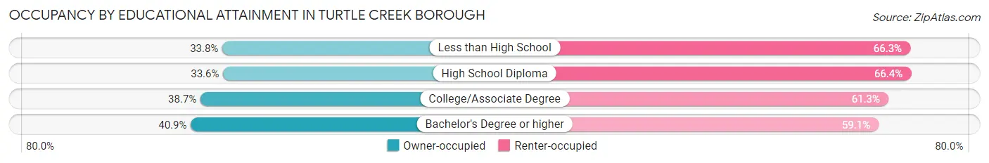 Occupancy by Educational Attainment in Turtle Creek borough