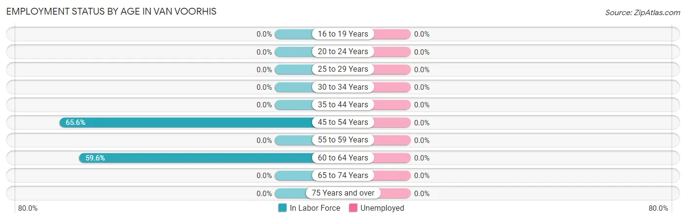 Employment Status by Age in Van Voorhis