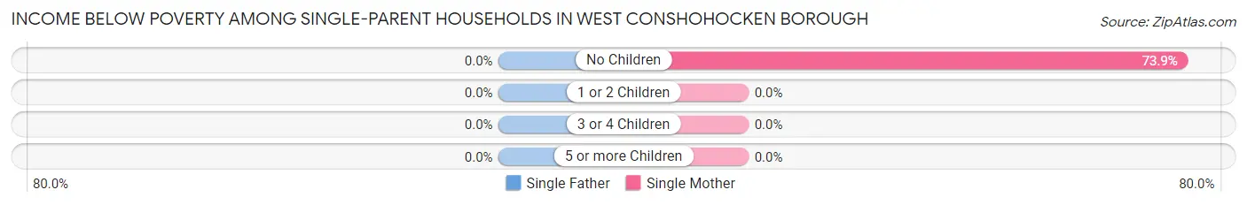 Income Below Poverty Among Single-Parent Households in West Conshohocken borough