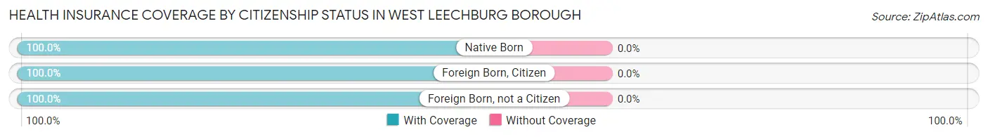 Health Insurance Coverage by Citizenship Status in West Leechburg borough