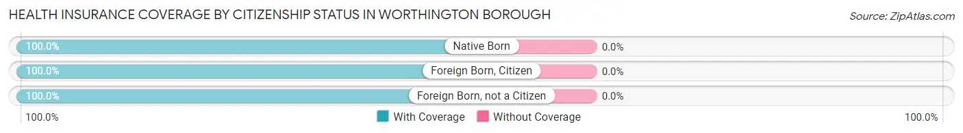 Health Insurance Coverage by Citizenship Status in Worthington borough