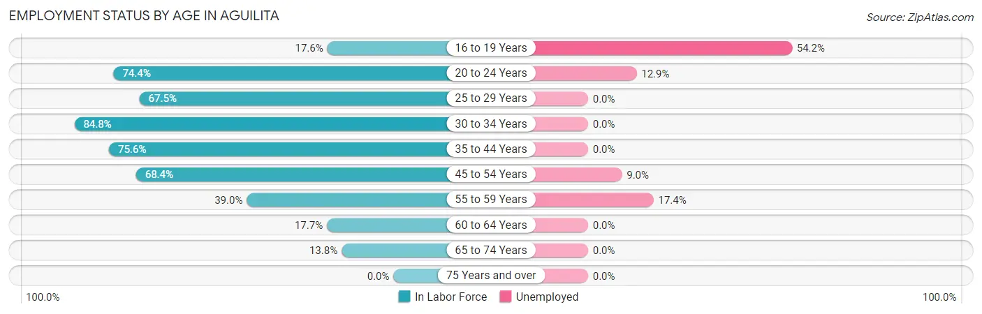 Employment Status by Age in Aguilita