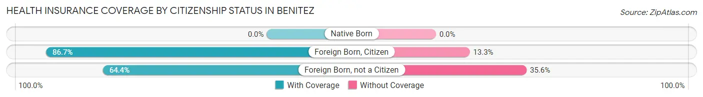 Health Insurance Coverage by Citizenship Status in Benitez