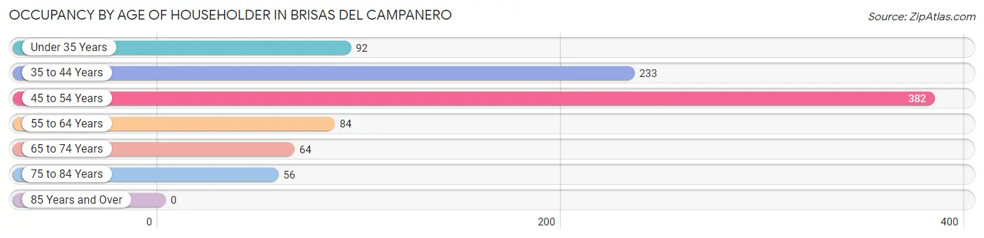 Occupancy by Age of Householder in Brisas del Campanero