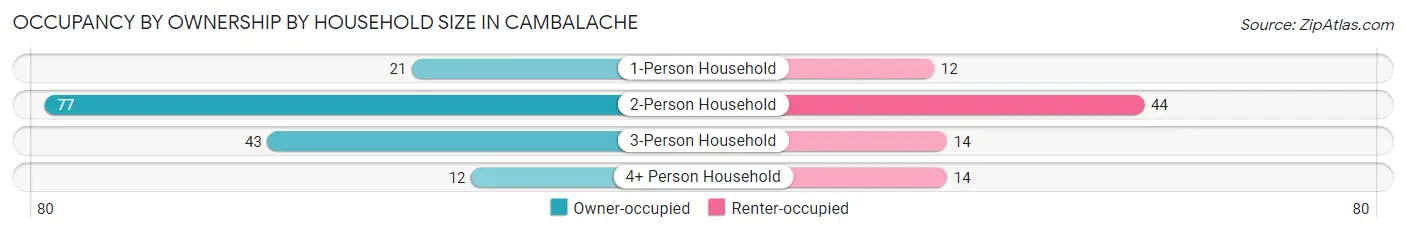Occupancy by Ownership by Household Size in Cambalache