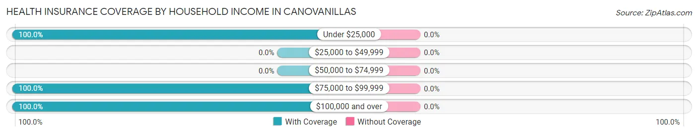 Health Insurance Coverage by Household Income in Canovanillas