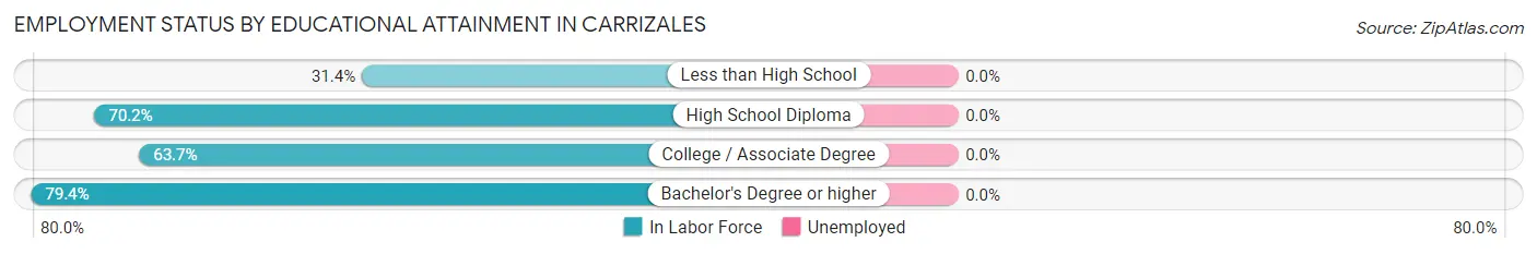 Employment Status by Educational Attainment in Carrizales