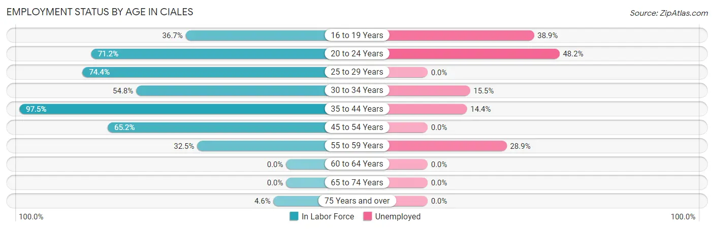Employment Status by Age in Ciales
