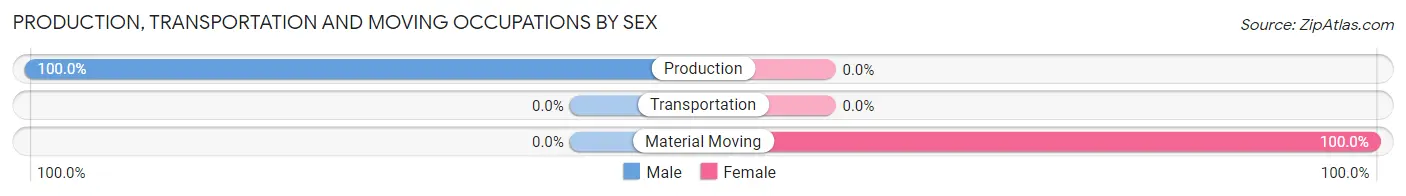 Production, Transportation and Moving Occupations by Sex in Coto Norte