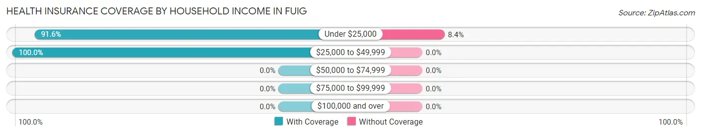 Health Insurance Coverage by Household Income in Fuig