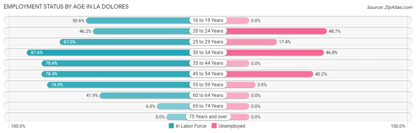 Employment Status by Age in La Dolores