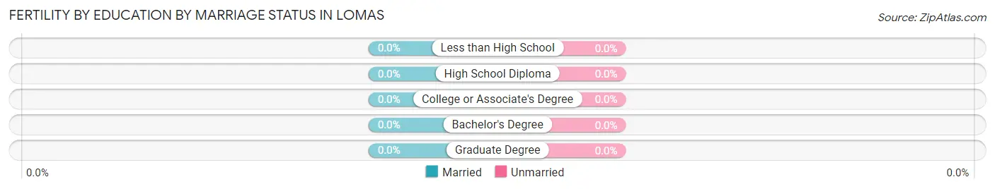 Female Fertility by Education by Marriage Status in Lomas