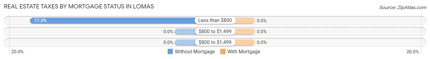 Real Estate Taxes by Mortgage Status in Lomas