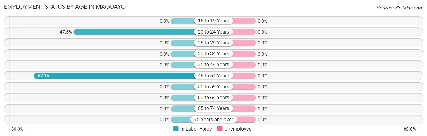 Employment Status by Age in Maguayo