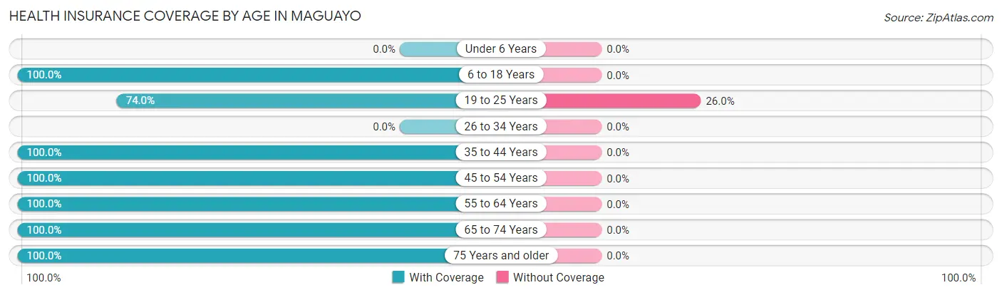 Health Insurance Coverage by Age in Maguayo
