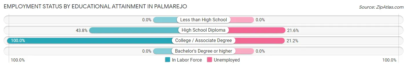 Employment Status by Educational Attainment in Palmarejo