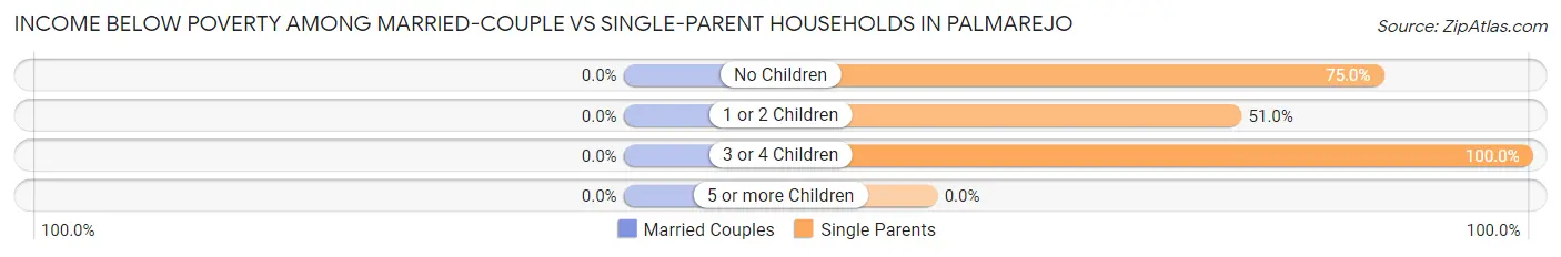 Income Below Poverty Among Married-Couple vs Single-Parent Households in Palmarejo