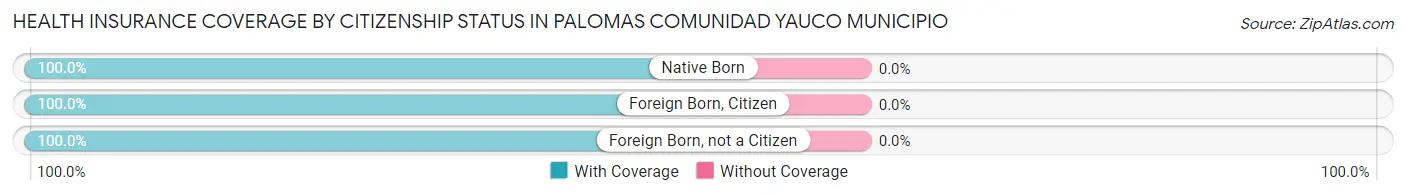 Health Insurance Coverage by Citizenship Status in Palomas comunidad Yauco Municipio
