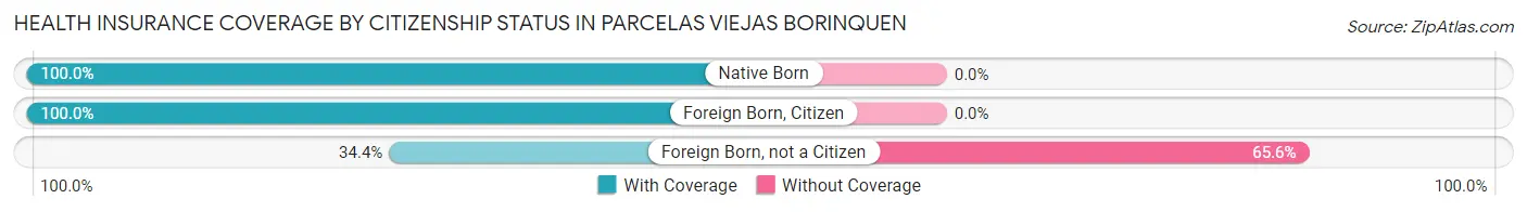 Health Insurance Coverage by Citizenship Status in Parcelas Viejas Borinquen
