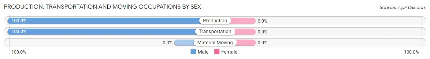 Production, Transportation and Moving Occupations by Sex in Quebrada Prieta