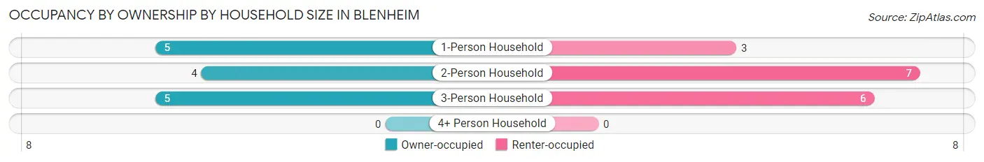 Occupancy by Ownership by Household Size in Blenheim