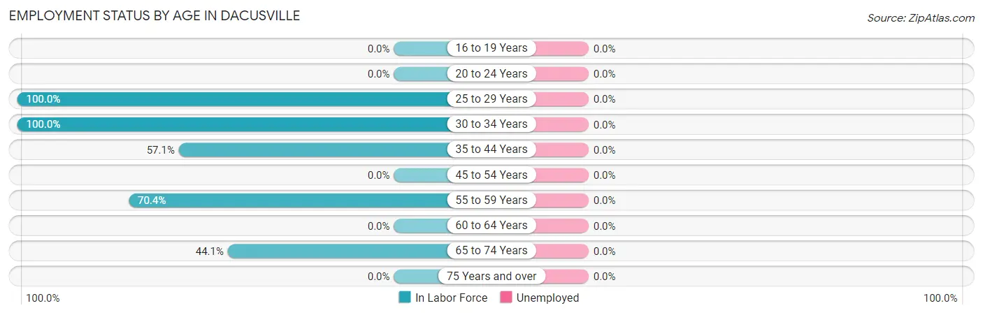 Employment Status by Age in Dacusville