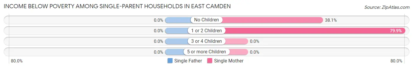 Income Below Poverty Among Single-Parent Households in East Camden