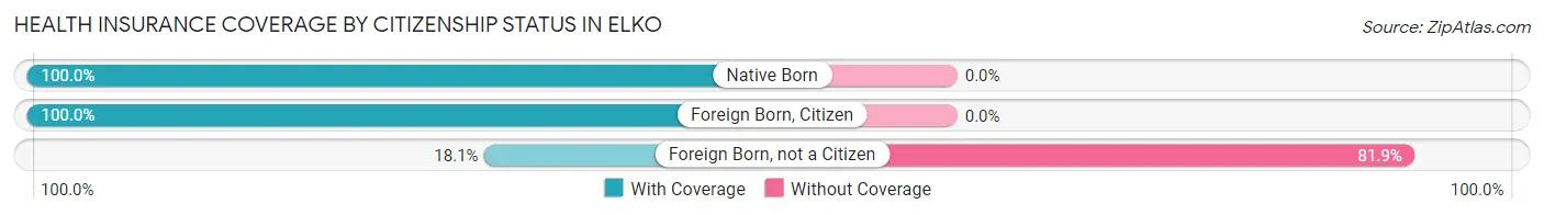 Health Insurance Coverage by Citizenship Status in Elko