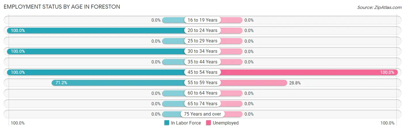 Employment Status by Age in Foreston