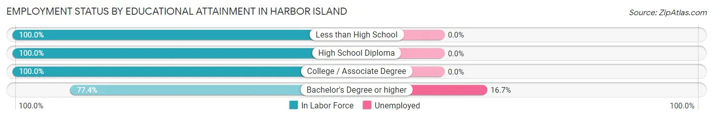 Employment Status by Educational Attainment in Harbor Island