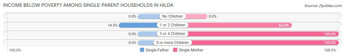 Income Below Poverty Among Single-Parent Households in Hilda